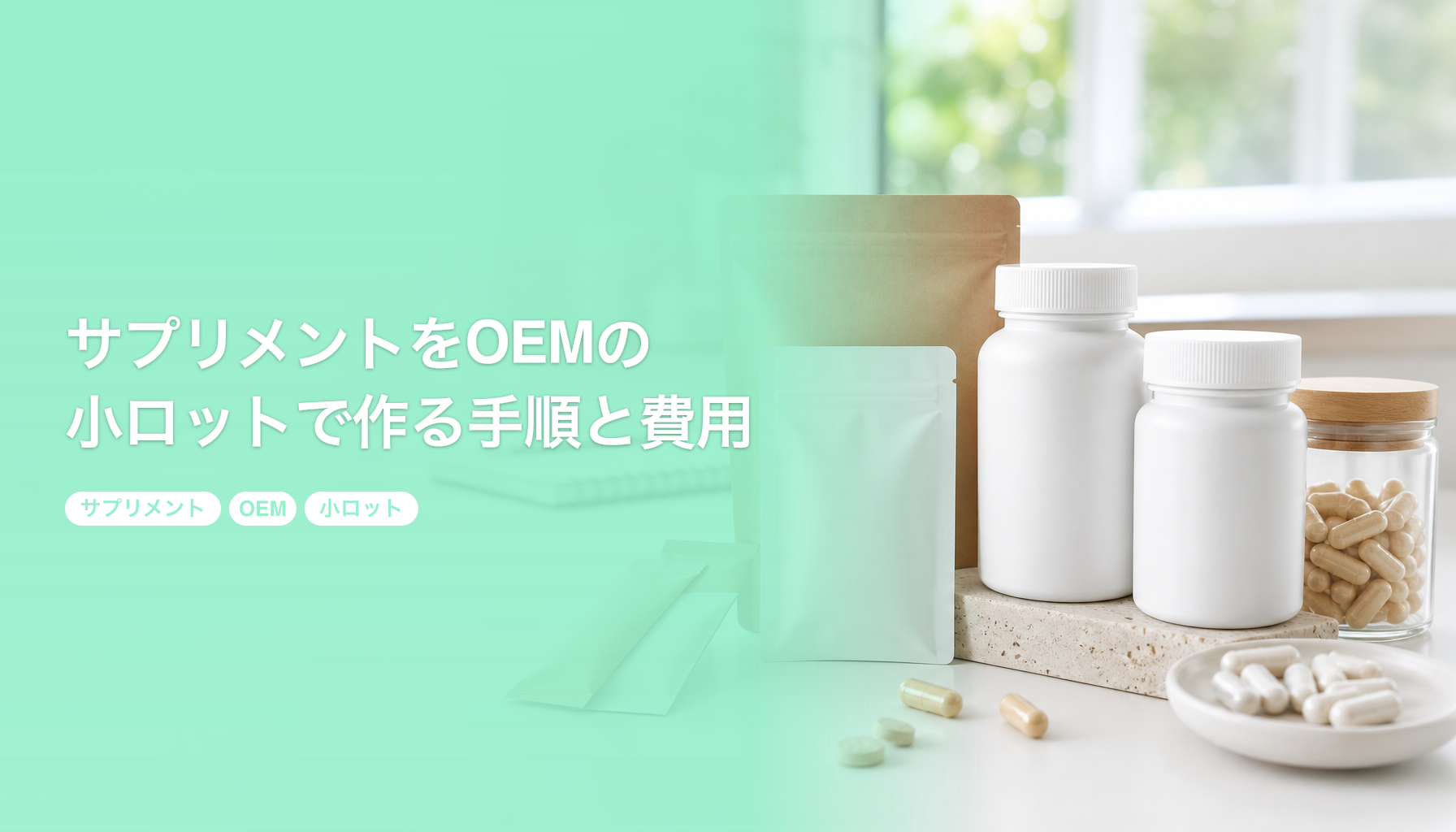 サプリメントをOEMの小ロットで作る手順と費用|最低ロットの目安と剤形の選び方|サプリメント OEM 小ロット
