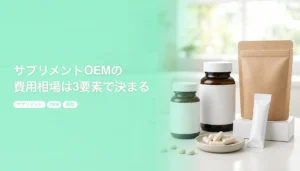 サプリメントOEMの費用相場は3要素で決まる｜見積書の内訳とロット設計｜サプリメント OEM 費用