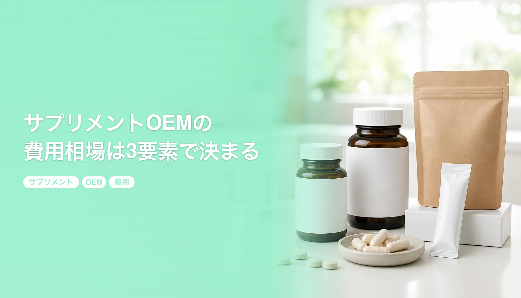 サプリメントOEMの費用相場は3要素で決まる｜見積書の内訳とロット設計｜サプリメント OEM 費用
